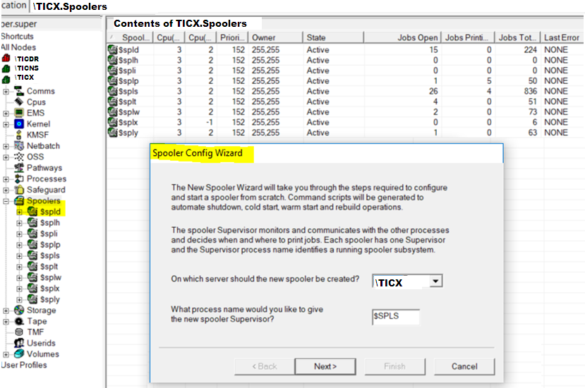 TOP Spoolers Configuration